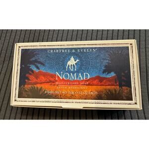 New Crabtree & Evelyn Nomad Moisturising Soap Bars -Set of 3 - 150 G / 5.3 Oz